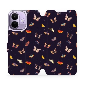 Flip pouzdro na mobil Xiaomi Redmi Note 17 Pro - Mobiwear VP78S, barevní motýlci