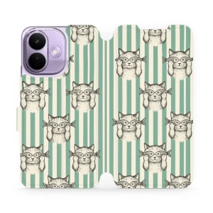 Flip pouzdro na mobil Xiaomi Redmi Note 17 Pro - Mobiwear VP90S, číča ryby