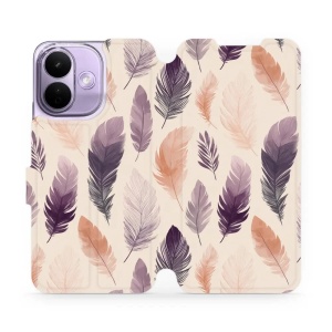 Flip pouzdro na mobil Xiaomi Redmi Note 17 Pro - Mobiwear VB08S, akvarelová pírka