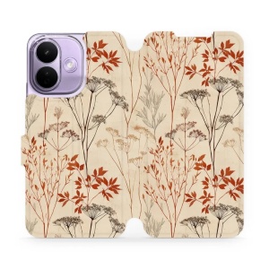 Flip pouzdro na mobil Xiaomi Redmi Note 17 Pro - Mobiwear VB10S, trávy a okolíky