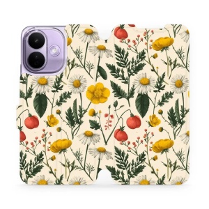 Flip pouzdro na mobil Xiaomi Redmi Note 17 Pro - Mobiwear VB14S, heřmánky a pryskyřníky