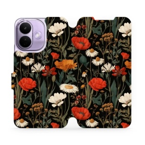 Flip pouzdro na mobil Xiaomi Redmi Note 17 Pro - Mobiwear VB15S, máky na černém