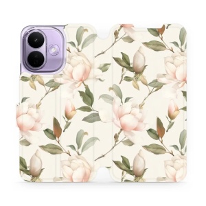 Flip pouzdro na mobil Xiaomi Redmi Note 17 Pro - Mobiwear VB17S, magnolie na bílé