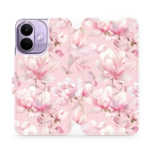Flip pouzdro na mobil Xiaomi Redmi Note 17 Pro - Mobiwear VB18S, magnolie v pudrově růžové