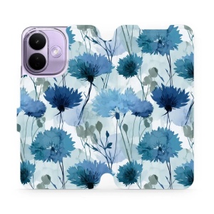 Flip pouzdro na mobil Xiaomi Redmi Note 17 Pro - Mobiwear VB23S, akvarelové chrpy
