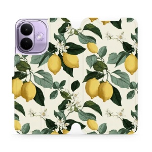 Flip pouzdro na mobil Xiaomi Redmi Note 17 Pro - Mobiwear VB02S, rozkvetlé citrony