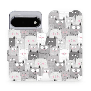 Flip pouzdro na mobil Google Pixel 11 - Mobiwear M099P, kočičky