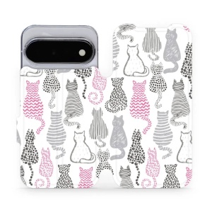Flip pouzdro na mobil Google Pixel 11 - Mobiwear MX01S, kočičí zádíčka