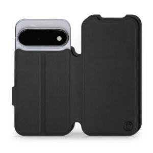 Flip pouzdro Mobiwear Semiš na mobil Google Pixel 11 - černé