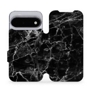 Flip pouzdro na mobil Google Pixel 11 - Mobiwear V056P, černý mramor