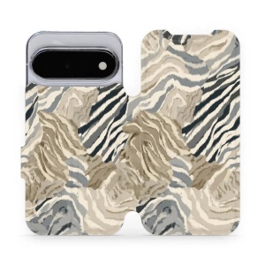 Flip pouzdro na mobil Google Pixel 11 - Mobiwear V168S, pruhovaná malba