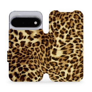 Flip pouzdro na mobil Google Pixel 11 - Mobiwear VA33P, leopardí vzor
