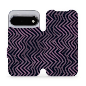 Flip pouzdro na mobil Google Pixel 11 - Mobiwear VA55S, fialové klikyháky