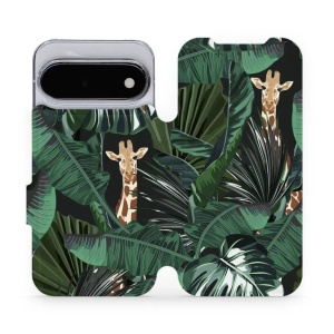 Flip pouzdro na mobil Google Pixel 11 - Mobiwear VP06P, žirafky