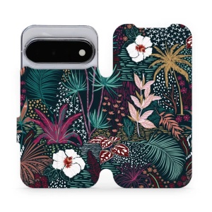 Flip pouzdro na mobil Google Pixel 11 - Mobiwear VP13S, temná flóra