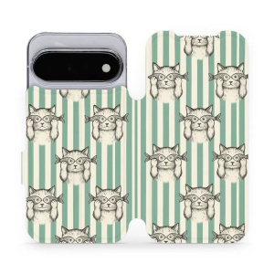 Flip pouzdro na mobil Google Pixel 11 - Mobiwear VP90S, číča ryby