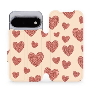 Flip pouzdro na mobil Google Pixel 11 - Mobiwear VP93S, otisk srdce