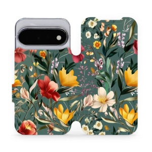 Flip pouzdro na mobil Google Pixel 11 - Mobiwear VP71S, na zelené louce