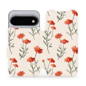 Flip pouzdro na mobil Google Pixel 11 - Mobiwear VB13S, větvičky heřmánku