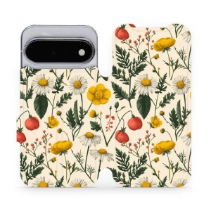 Flip pouzdro na mobil Google Pixel 11 - Mobiwear VB14S, heřmánky a pryskyřníky
