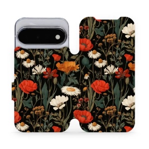 Flip pouzdro na mobil Google Pixel 11 - Mobiwear VB15S, máky na černém