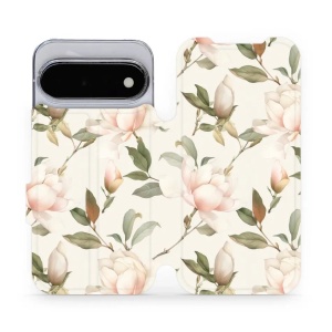 Flip pouzdro na mobil Google Pixel 11 - Mobiwear VB17S, magnolie na bílé