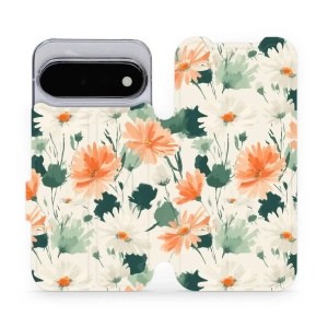 Flip pouzdro na mobil Google Pixel 11 - Mobiwear VB22S, akvarelové sedmikrásky