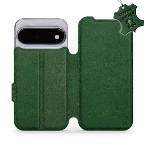 Kožené flip pouzdro na mobil Google Pixel 11 - Mobiwear - zelené