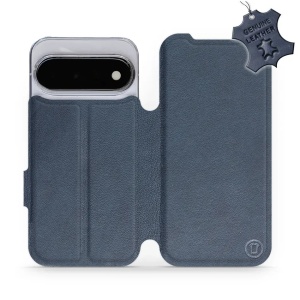 Kožené flip pouzdro na mobil Google Pixel 11 - Mobiwear - modré