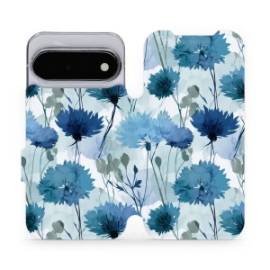 Flip pouzdro na mobil Google Pixel 11 - Mobiwear VB23S, akvarelové chrpy