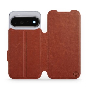 Flip pouzdro na mobil Google Pixel 11 Pro - Mobiwear hnědé a šedé