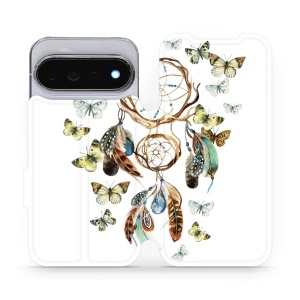 Flip pouzdro na mobil Google Pixel 11 Pro - Mobiwear M001P, lapač a motýlci