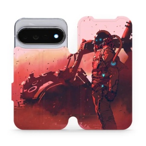 Flip pouzdro na mobil Google Pixel 11 Pro - Mobiwear MA09S, průzkumník s červeným vozítkem