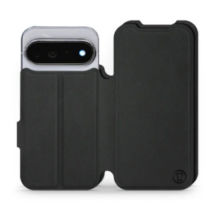 Flip pouzdro Mobiwear Semiš na mobil Google Pixel 11 Pro - černé