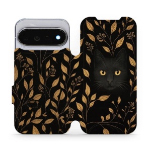 Flip pouzdro na mobil Google Pixel 11 Pro - Mobiwear V164S, černá kočka