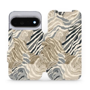 Flip pouzdro na mobil Google Pixel 11 Pro - Mobiwear V168S, pruhovaná malba