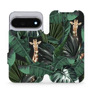 Flip pouzdro na mobil Google Pixel 11 Pro - Mobiwear VP06P, žirafky