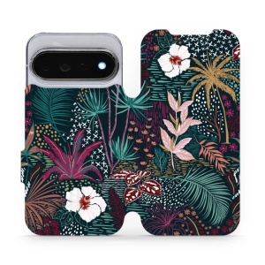Flip pouzdro na mobil Google Pixel 11 Pro - Mobiwear VP13S, temná flóra