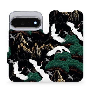 Flip pouzdro na mobil Google Pixel 11 Pro - Mobiwear VP16S, jeřábi