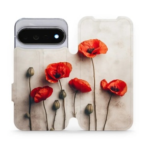 Flip pouzdro na mobil Google Pixel 11 Pro - Mobiwear VP42S, vlčí máky