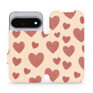 Flip pouzdro na mobil Google Pixel 11 Pro - Mobiwear VP93S, otisk srdce