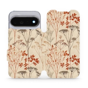 Flip pouzdro na mobil Google Pixel 11 Pro - Mobiwear VB10S, trávy a okolíky