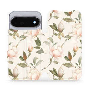 Flip pouzdro na mobil Google Pixel 11 Pro - Mobiwear VB17S, magnolie na bílé