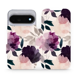 Flip pouzdro na mobil Google Pixel 11 Pro - Mobiwear VB21S, akvarelové pivoňky