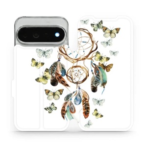 Flip pouzdro na mobil Google Pixel 11 Pro XL - Mobiwear M001P, lapač a motýlci