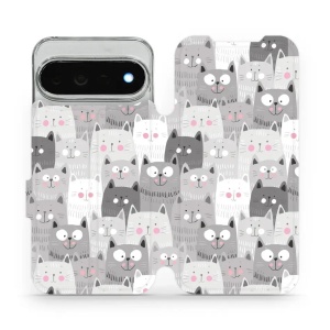Flip pouzdro na mobil Google Pixel 11 Pro XL - Mobiwear M099P, kočičky