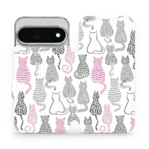 Flip pouzdro na mobil Google Pixel 11 Pro XL - Mobiwear MX01S, kočičí zádíčka