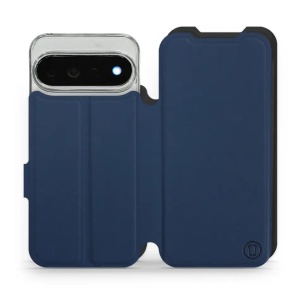 Flip pouzdro Mobiwear Semiš na mobil Google Pixel 11 Pro XL - modré & černé