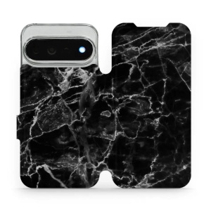 Flip pouzdro na mobil Google Pixel 11 Pro XL - Mobiwear V056P, černý mramor