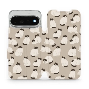 Flip pouzdro na mobil Google Pixel 11 Pro XL - Mobiwear V160S, kočičáci